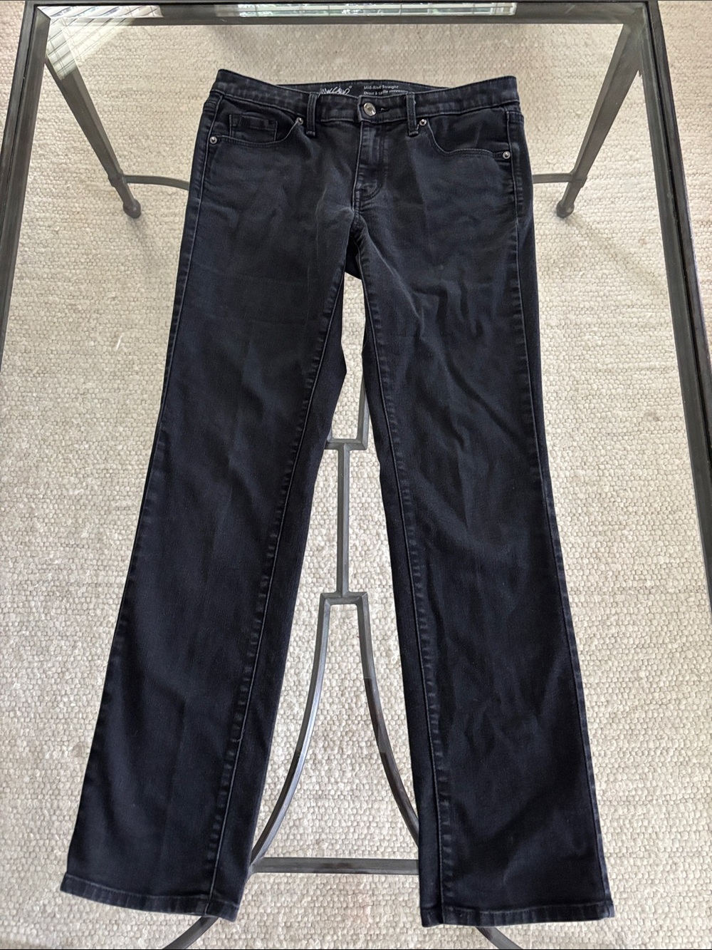 Women's Black Straight-Leg Jeans